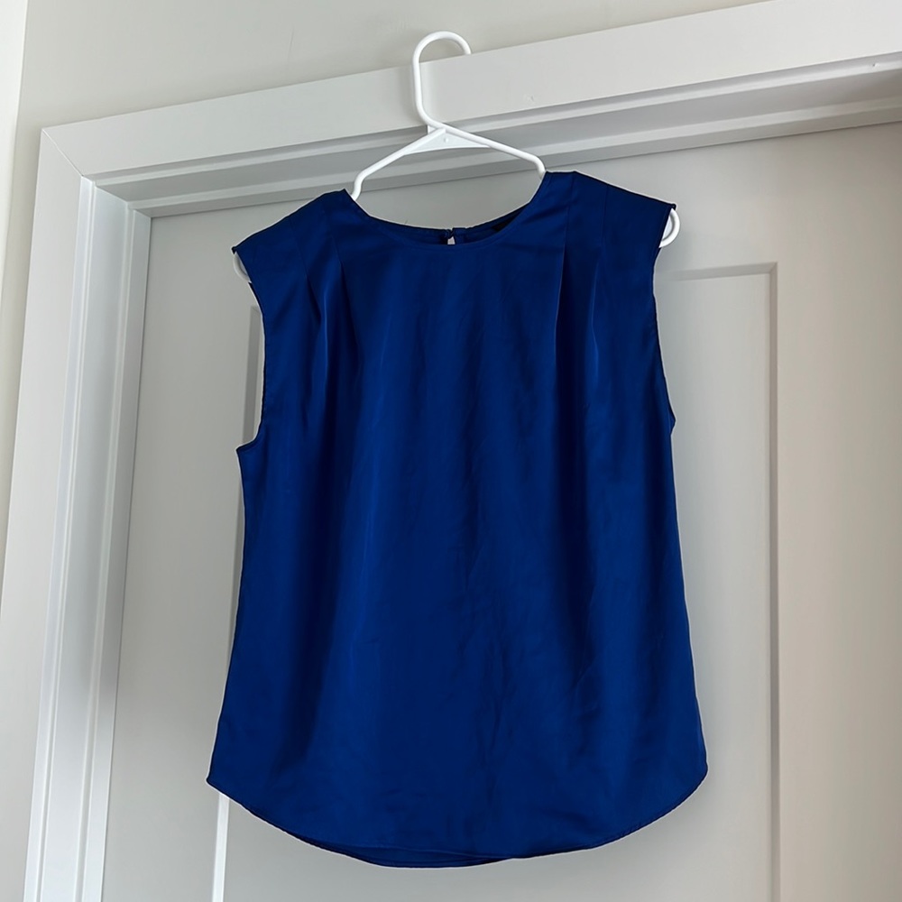 Express Short Sleeve Silk Satin Blouse